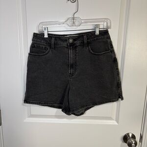 Y2K Hollister Women's High Waisted Black Denim Shorts
